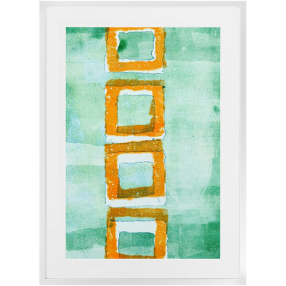 Orange Squares Green