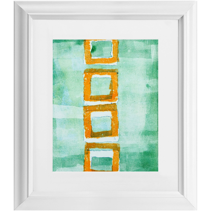 Orange Squares Green