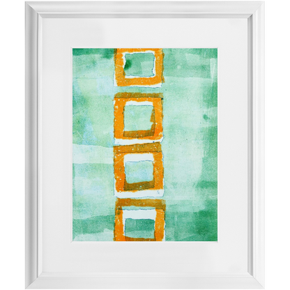 Orange Squares Green