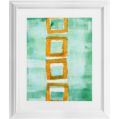 Orange Squares Green