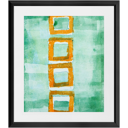 Orange Squares Green