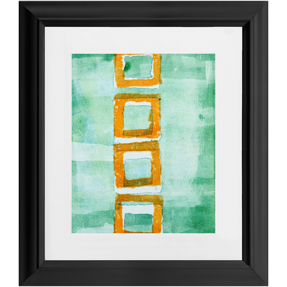 Orange Squares Green