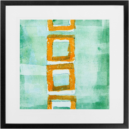 Orange Squares Green